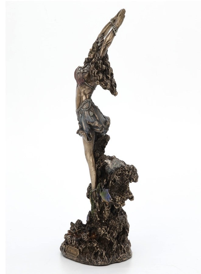 Veronese Design 10.25" Yemaya Orishia of The Ocean Resin Statue Bronze Finish - Image 3
