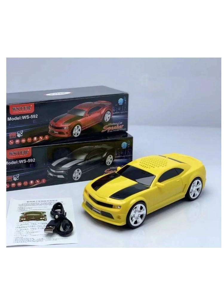 New Designs Promotional Gift Car Shape Portable Home Fm Radio Blue Tooth Wireless Speaker - Image 2