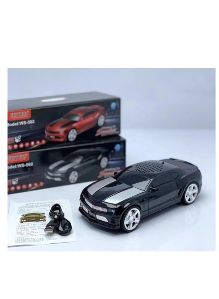 New Designs Promotional Gift Car Shape Portable Home Fm Radio Blue Tooth Wireless Speaker - Image 4
