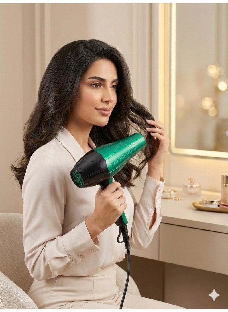 Daling English: DALING Professional Hair Dryer DL-3026, 2200W - Intelligent Heat Control, Fast Drying & Ergonomic Design - Image 2