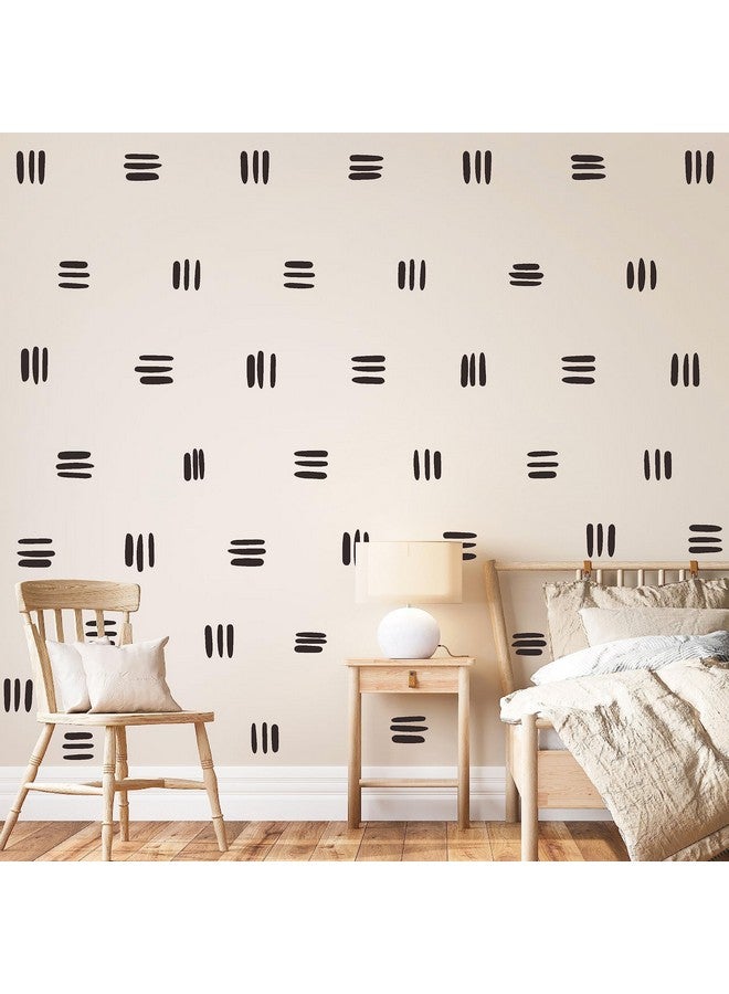 إيزما ملصقات حائط خطية ملصقات حائط هندسية حديثة ملصقات فينيل سوداء للحوائط قابلة للتقشير واللصق، جداريات جدارية غير منتظمة لغرف الأطفال وغرفة المعيشة وغرفة النوم والمكتب وديكور الطين - Image 3