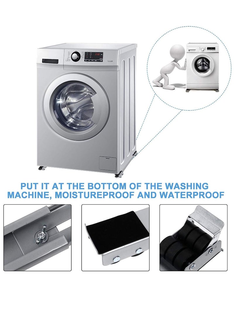 Washing Machine Stand with Wheels Adjustable Roller Base Mobile Roller Refrigerator Base Moving Cart for Dryer Fridge Furniture  - Image 2