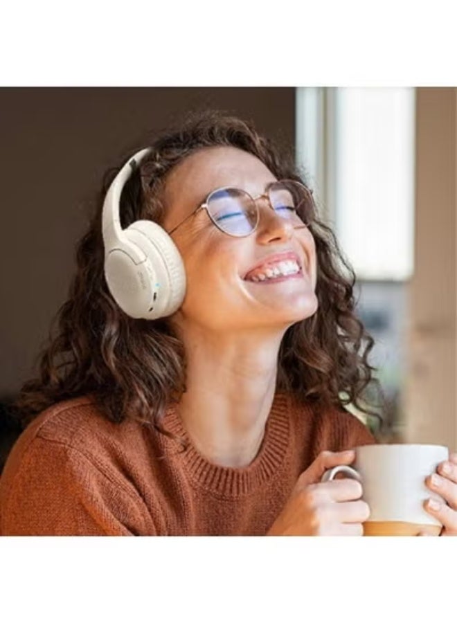 ويكومي M11 ANC Wireless On-Ear Headphones | Bluetooth Headset with Active Noise Cancelling, Deep Bass Sound, Built-in Mic, 8 Hours Playtime & Foldable Lightweight Comfort Design – White - Image 2