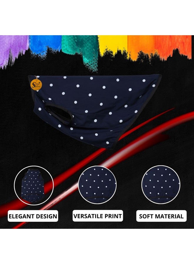 Sage Square Funky Soft Material Dog T-Shirt | Cool/Funky Print Pet | Soft Light Weight | Comfortable & Breathable Dog Clothing | Trendy Vest Outfit (Large - 20 Inch) (Polka Blue) - Image 3