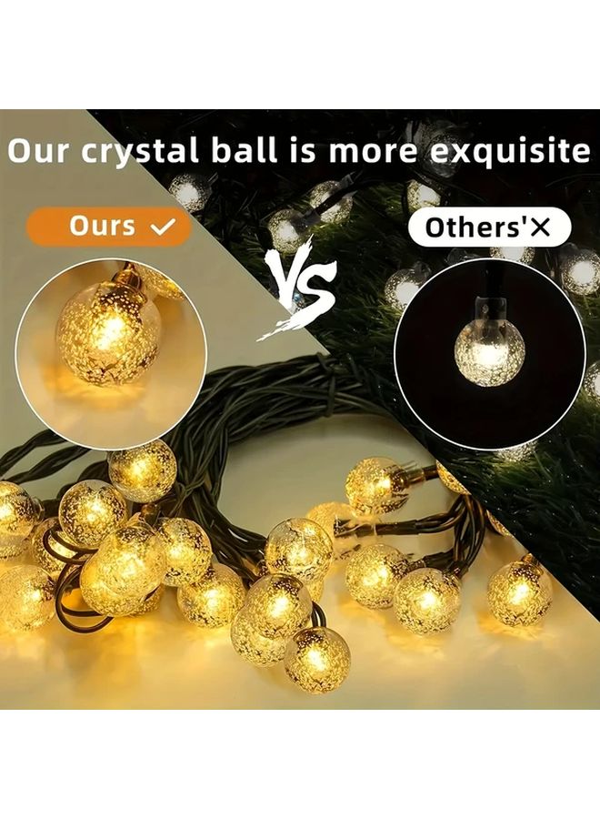 AIPUSI Solar Fairy Lights 22 Meters 200 LEDs Multicolor Outdoor Indoor Garden Decoration Auto On Off 8 Flash Modes Warm White Waterproof String Light - Image 5