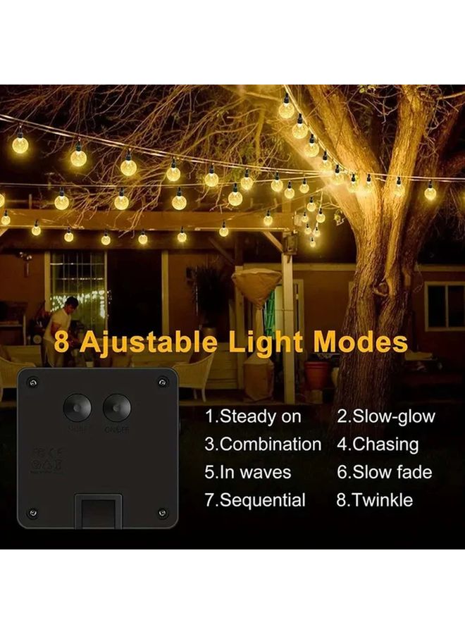 AIPUSI Solar Fairy Lights 22 Meters 200 LEDs Multicolor Outdoor Indoor Garden Decoration Auto On Off 8 Flash Modes Warm White Waterproof String Light - Image 3