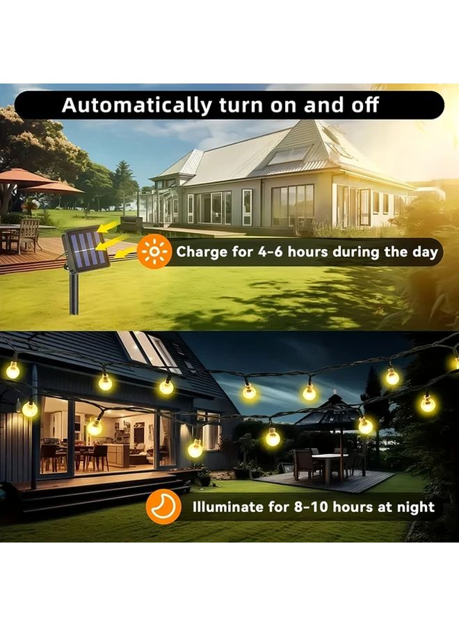 AIPUSI Solar Fairy Lights 22 Meters 200 LEDs Multicolor Outdoor Indoor Garden Decoration Auto On Off 8 Flash Modes Warm White Waterproof String Light - Image 4