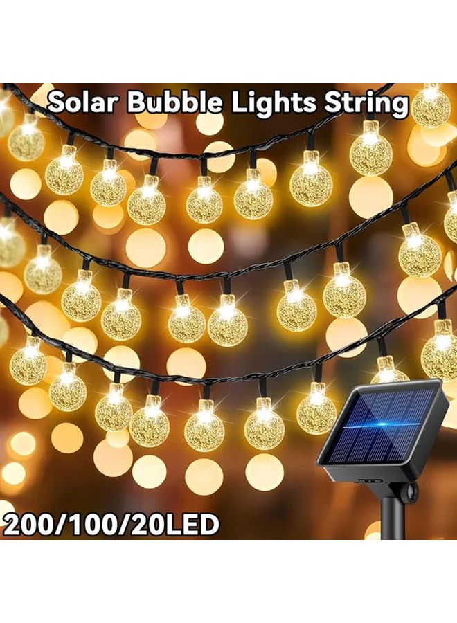 AIPUSI Solar Fairy Lights 22 Meters 200 LEDs Multicolor Outdoor Indoor Garden Decoration Auto On Off 8 Flash Modes Warm White Waterproof String Light - Image 1