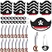 ZeeDix 48 Pcs Pirate Accessories for Kids Include 16 Pirates Hats 16 Eye Patches and 16 Swords Pirate Party Decorations for Christmas Halloween Masquerade Cosplay Birthday - Image 2