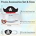 ZeeDix 48 Pcs Pirate Accessories for Kids Include 16 Pirates Hats 16 Eye Patches and 16 Swords Pirate Party Decorations for Christmas Halloween Masquerade Cosplay Birthday - Image 4