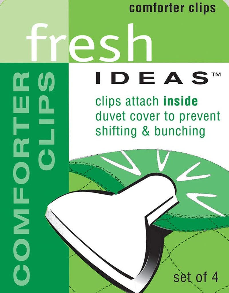Fresh Ideas مشابك لحاف مبطنة من أفكار جديدة (4 قطع) - مثبتات بطانية ومخدات آمنة | ملحقات سرير غير قابلة للتحرك | غير مرئية وآمنة لجميع الأقمشة - Image 3
