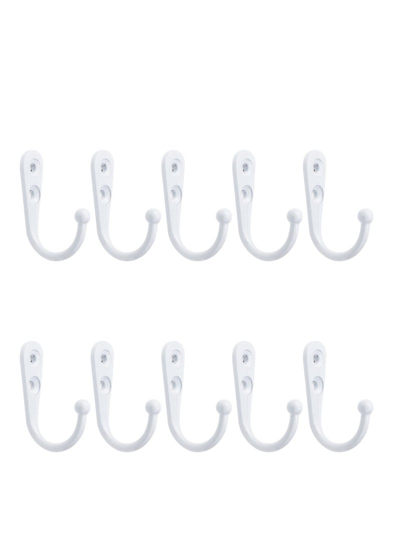 KNP White Coated Single Coat Hook 10Pcs is a sleek and durable solution for organizing your space.