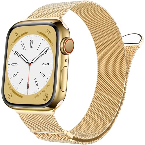 MARGE PLUS Compatible with Apple Watch Band 38mm 40mm 41mm 42mm 44mm 45mm 46mm 49mm Women Men, Stainless Steel Mesh Loop Magnetic Clasp Replacement for iWatch Series 11 10 9 8 7 6 5 4 SE3 SE2 Ultra 3 - Image 1