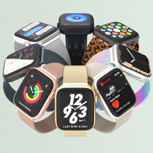 MARGE PLUS Compatible with Apple Watch Band 38mm 40mm 41mm 42mm 44mm 45mm 46mm 49mm Women Men, Stainless Steel Mesh Loop Magnetic Clasp Replacement for iWatch Series 11 10 9 8 7 6 5 4 SE3 SE2 Ultra 3 - Image 5