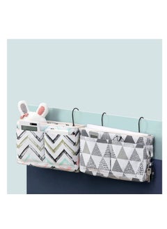 Y&D With pattern Home Multifunctional Bedside Hanging Bag College Dormitory Cloth Basket Bed Clutter Sorting Storage Magazine Book (the first picyures)  - Image 4
