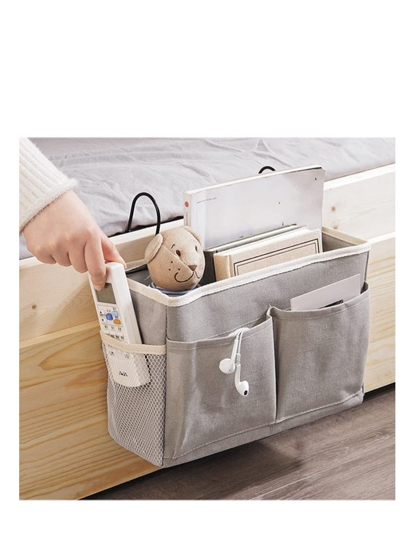 Y&D - With pattern Home Multifunctional Bedside Hanging Bag College Dormitory Cloth Basket Bed Clutter Sorting Storage Magazine Book (the first picyures) - Image 1