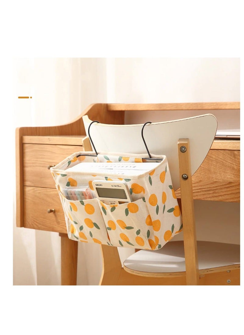 Y&D - With pattern Home Multifunctional Bedside Hanging Bag College Dormitory Cloth Basket Bed Clutter Sorting Storage Magazine Book (the first picyures) - Image 1