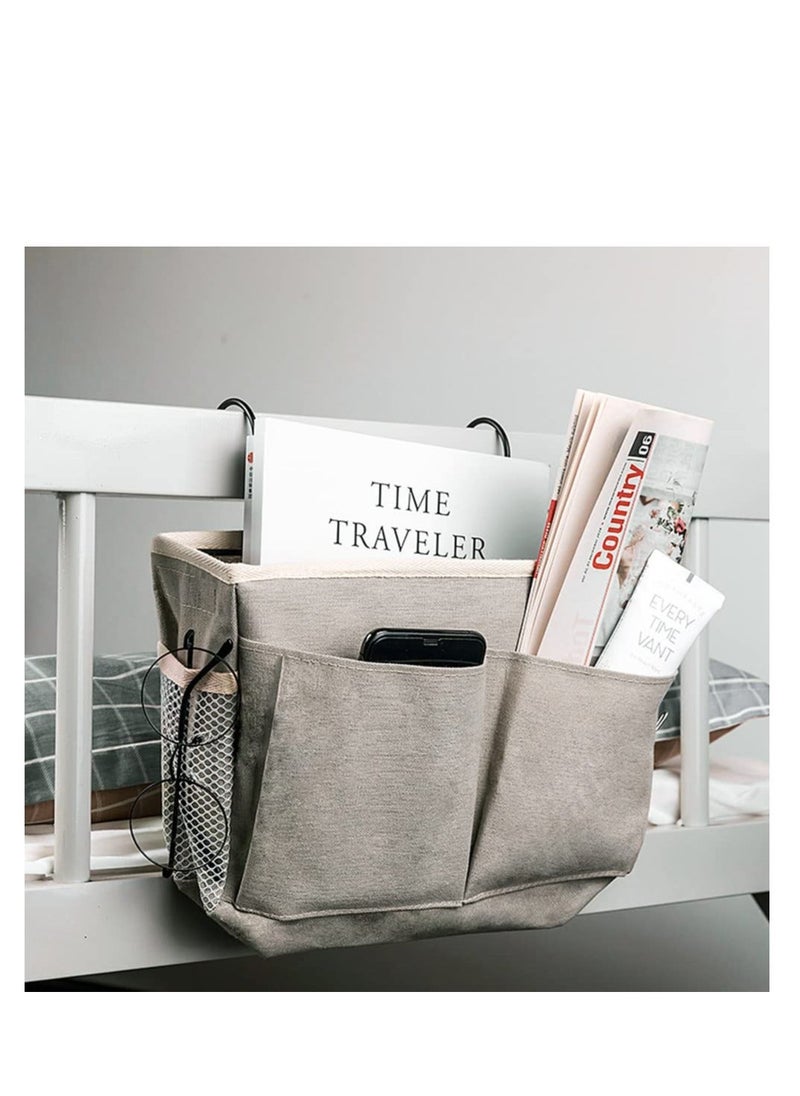 Y&D - With pattern Home Multifunctional Bedside Hanging Bag College Dormitory Cloth Basket Bed Clutter Sorting Storage Magazine Book (the first picyures) - Image 1