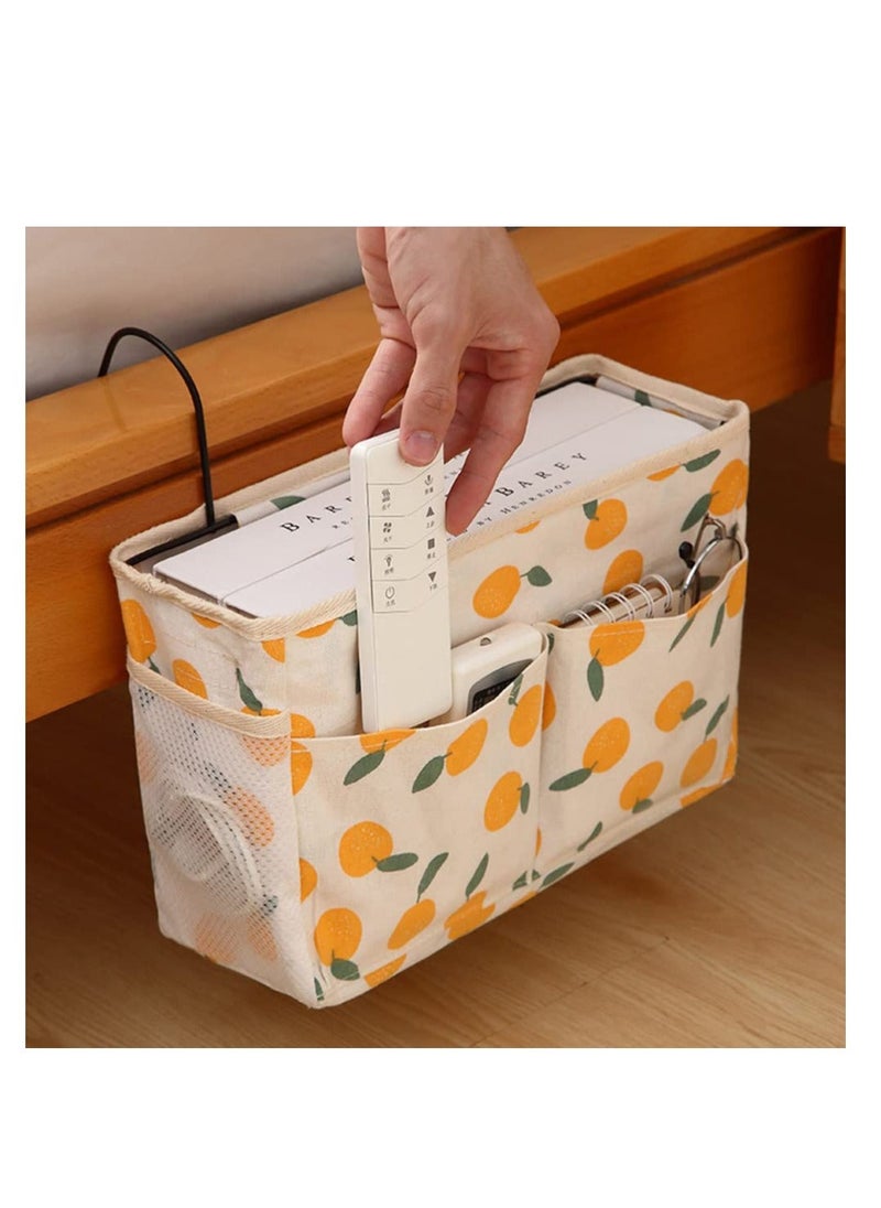 Y&D - With pattern Home Multifunctional Bedside Hanging Bag College Dormitory Cloth Basket Bed Clutter Sorting Storage Magazine Book (the first picyures) - Image 1