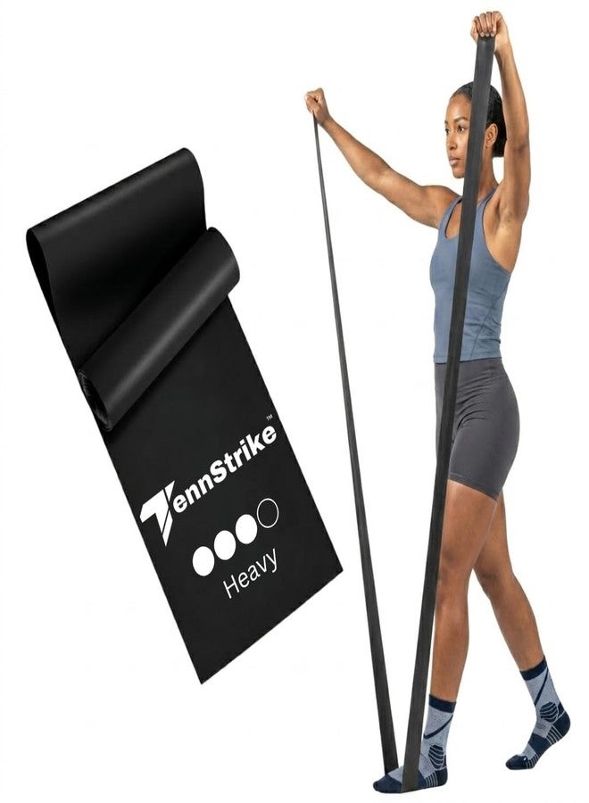 Tennstrike Pilate Resistance Bands for Workout & Stretch | (Heavy) 3.6 Kg Black | for Gym, Home Toning Exercise, Yoga, Pilates, Stretching & Physiotherapy | Durable Latex Band for Men & Women - Image 1