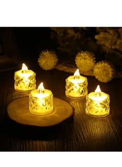 Angmei 24pcs led electronic crystal candle mini simulation transparent electronic candle light decorative love candle  - Image 2