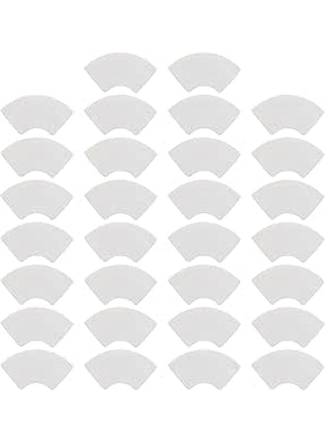 White Plastic Furniture Leg Protectors 30pcs Non Slip Chair Table Feet Covers For Hardwood Floor - Image 1