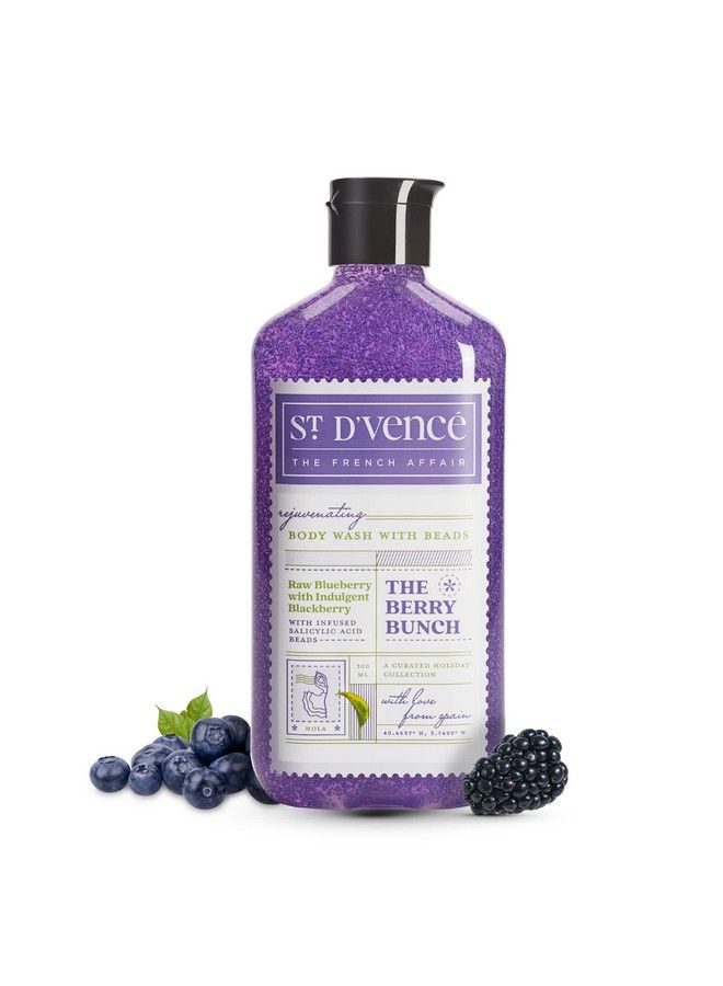 ST. D'VENCÉ St. D’Vence The Berry Bunch Body Wash With Blueberry Blackberry And Salicylic Acid Beads (300Ml) ; Sls And Parabens Free ; Fights Body & Back Acne ; Rejuvenating And Deep Cleansing Shower Gel - Image 1