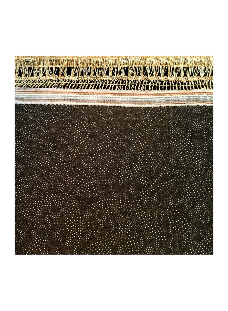 Fabienne Velvet Top Anti-Slip Prayer Mat Printed Black/Beige 80x120 cm  - Image 3