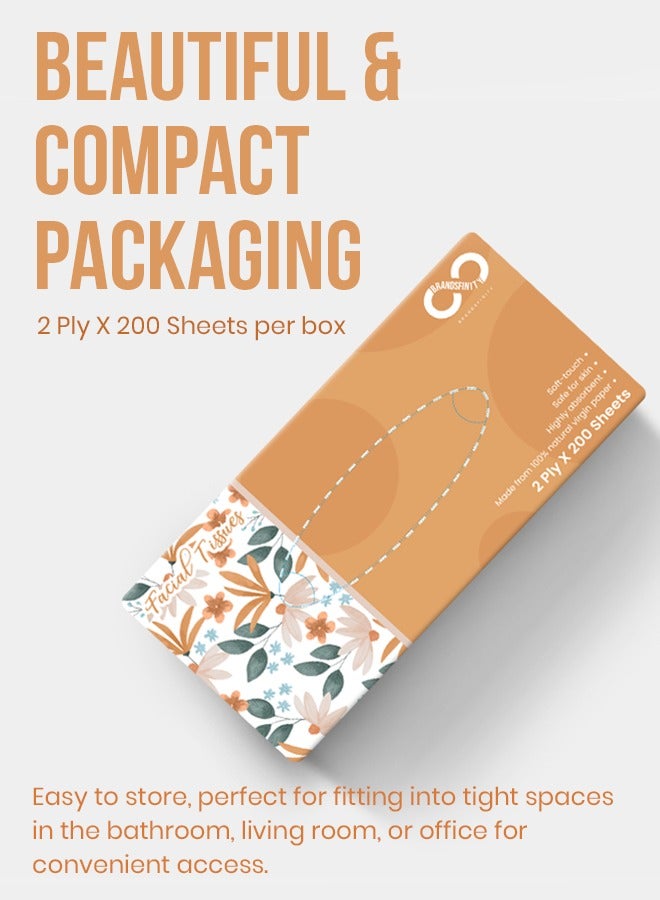 BRANDSFINITY Facial Tissue Box - 5 Packs of 200 Sheets - Contains 1000 Premium 2 Ply Tissues - Image 5