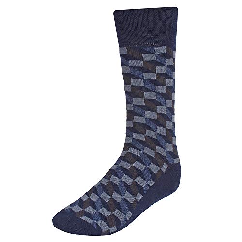 Creature Men's Cotton Calf Length Check Print Formal Socks Combo of 3(SCS-13.1) - Image 4