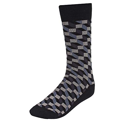 Creature Men's Cotton Calf Length Check Print Formal Socks Combo of 3(SCS-13.1) - Image 2