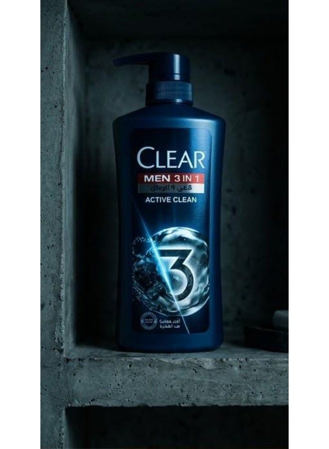 Clear Men 3 In 1 For Hair Body & Face 900 Ml (May vary package) - Image 5