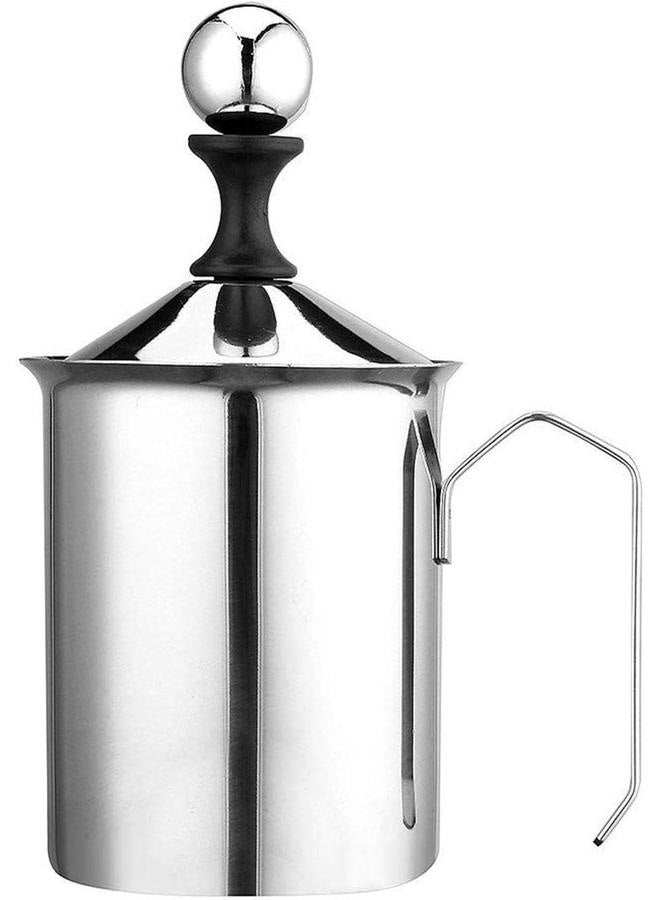 Manual Milk Fr Container Double Layer Handheld Milk Frothing Pitchers Cappuccions Coffee Latte Manual Operated Milk Foam Maker 400ml  - Image 1