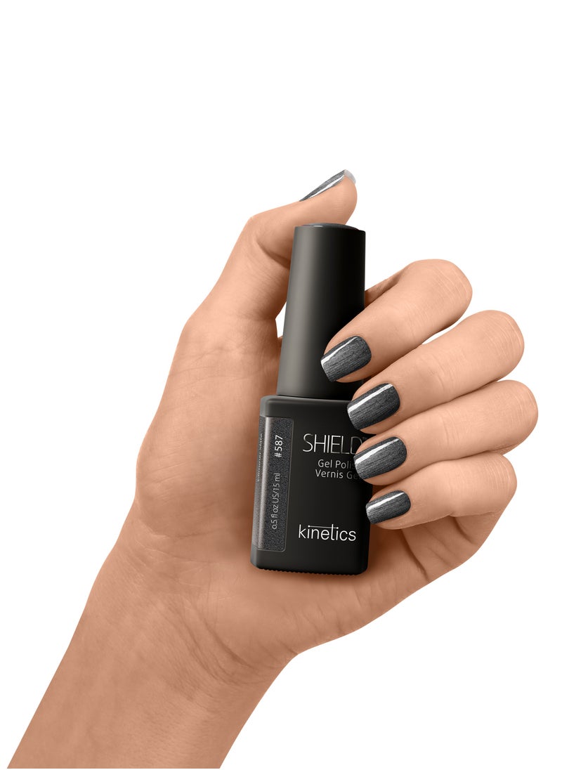 KINETICS SHIELD GEL POLISH 15 ML | #587 GLIMMER SLATE  - Image 2