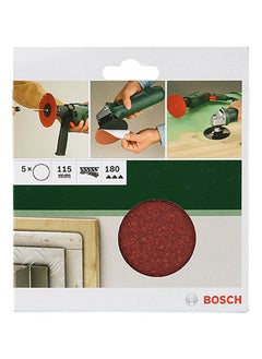 5-Piece Sanding Sheet Set Red 115mm