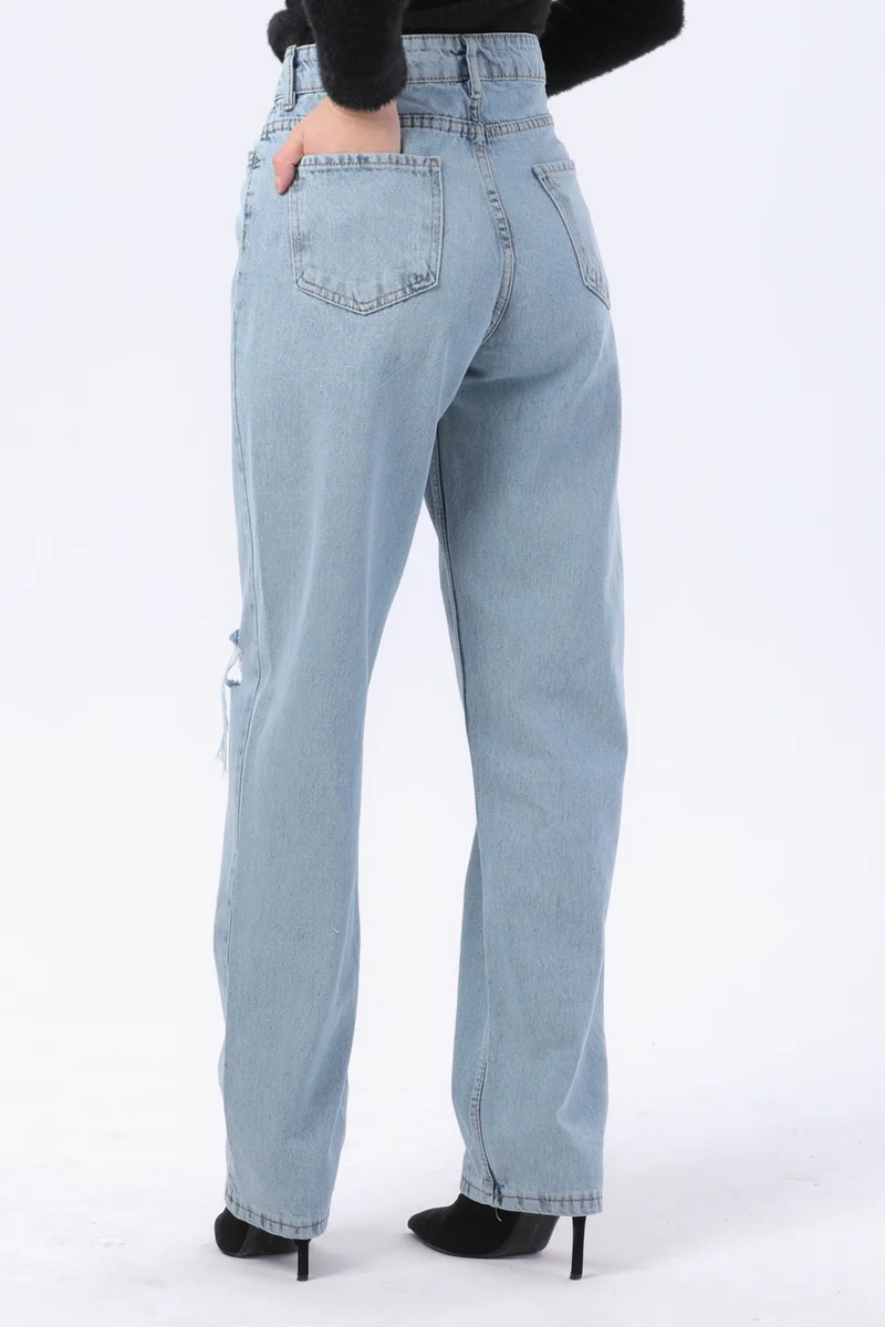 Tofisa 23808-ICE-BLUE-SNOW Palazzo Laser Jeans