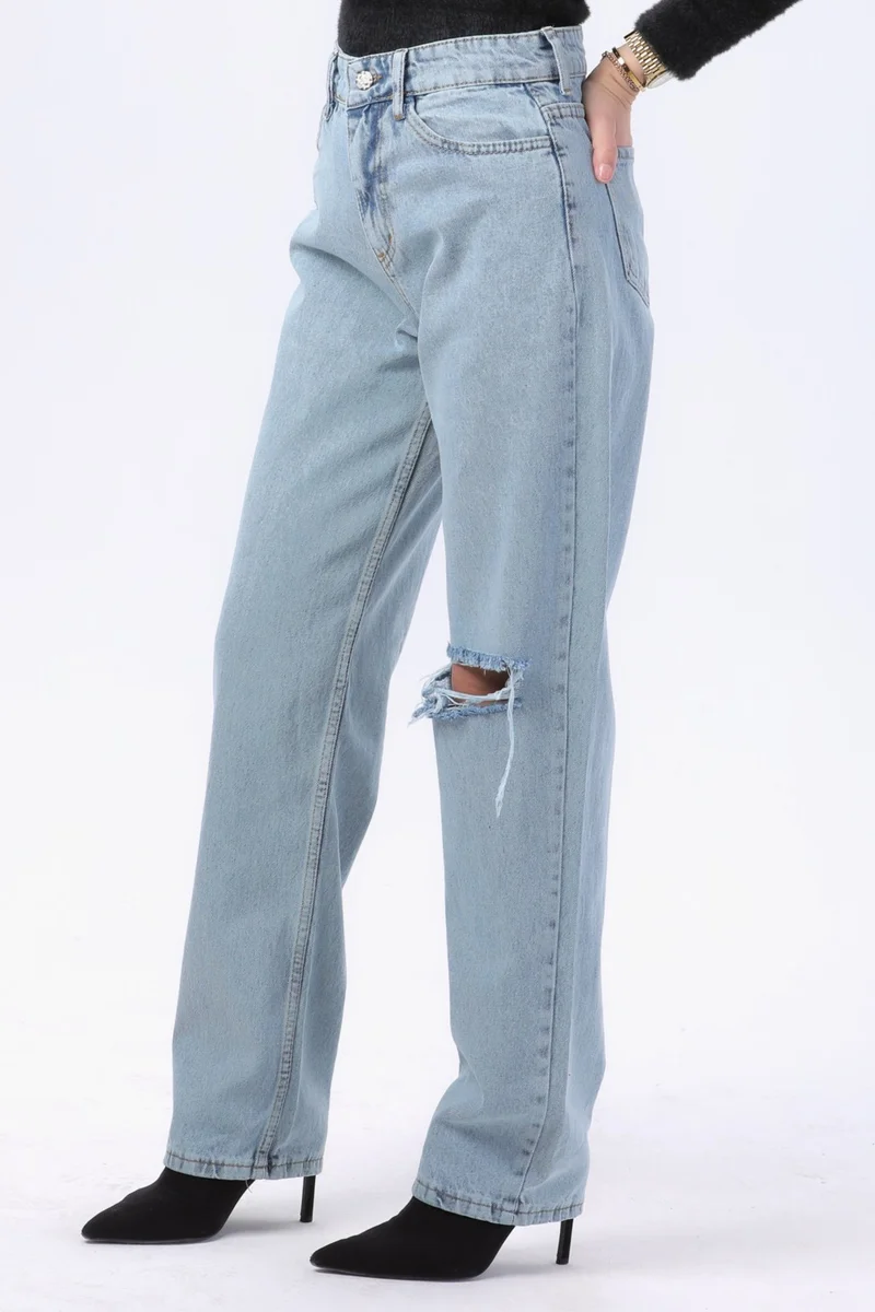 Tofisa 23808-ICE-BLUE-SNOW Palazzo Laser Jeans
