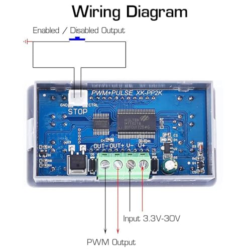 Serplex® Function Signal Generator, ZK-PP2K PWM Pulse Frequency Generator, LCD Pulse Frequency Duty Cycle Adjustable Signal Generator 3.3-30V Range, 8A Dual Mode, 1Hz-150KHz PWM Motor Speed Regulation - Image 5