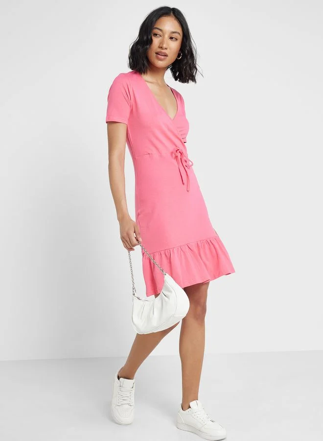 Ginger Basics Wrap Tie Dress