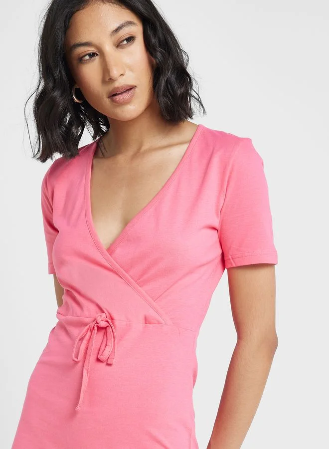 Ginger Basics Wrap Tie Dress