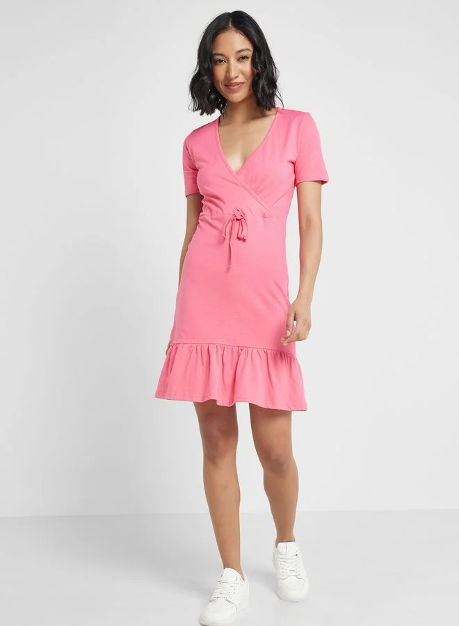 Ginger Basics Wrap Tie Dress