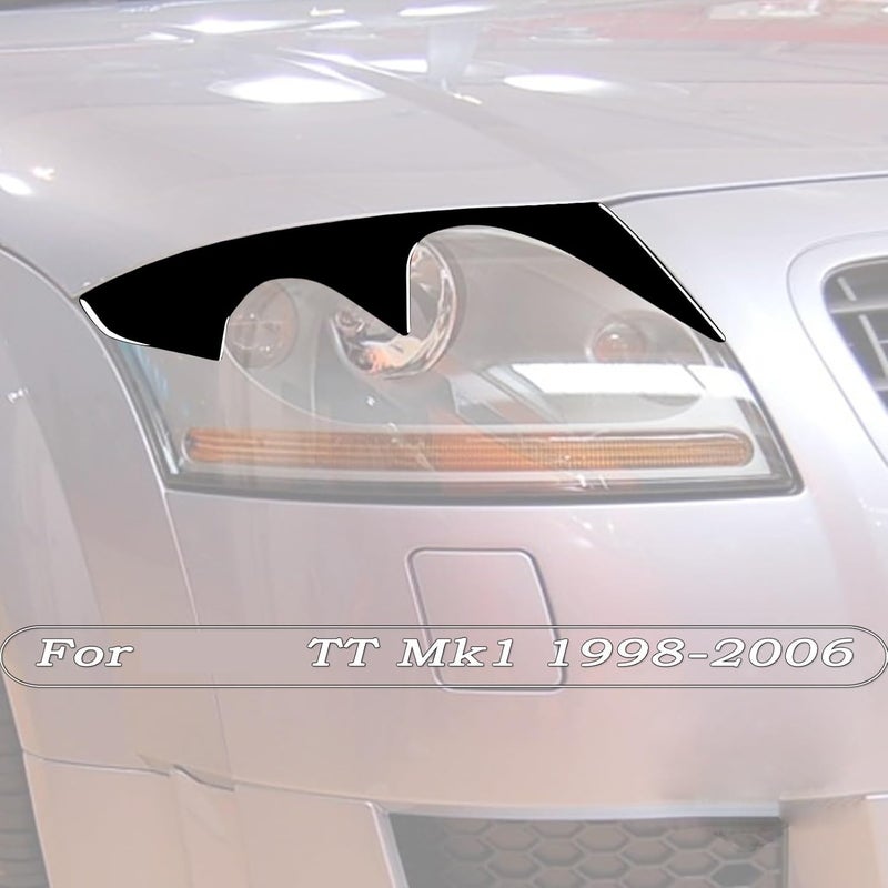 DEMULAX Gloss Black Headlight Eyebrow Trims for TT Mk1 - Image 3