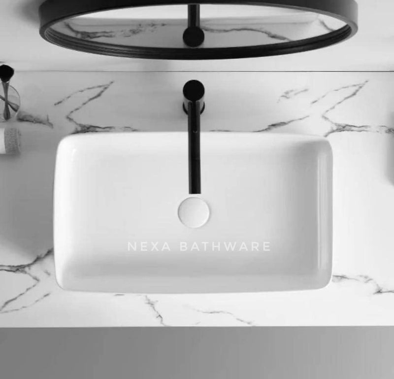 Nexa Bathware Ceramic Wash Basin Luxurious Wash basin Table Top Bathroom Sink Wash Basin Super White Colour With Glossy Finishing 24 x 14 x 5 INCH - Image 3