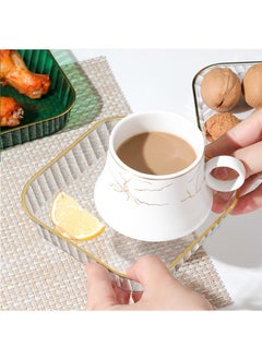Hihonor 8 Pack Clear PET Plastic Plates Dessert Plates Snack Dishes With Rack, Clear For Home Kitchen Office  - Image 2