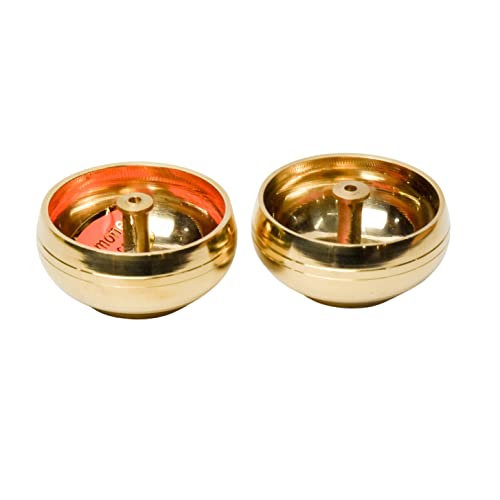 Bhimonee Decor Pure Brass Kuber Pyali Deep | Traditional Deepak Diya for Pooja & Home Temple | Spiritual Aarti & Ritual Decor | 1.25 Inches, 140gm - Image 1