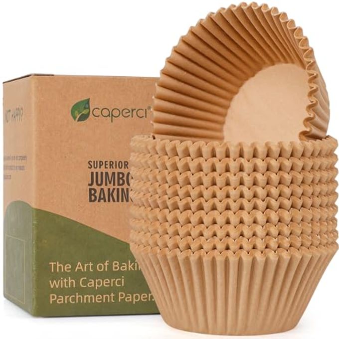 Caperci Parchment 200pcs Jumbo Muffin Liners for Baking Natural Paper Large Cupcake Liners for Jumbo Muffin Pan, Balanced Non-Stick/Excellent Grease-proof, No Smell, Food Grade (Natural) - Image 4