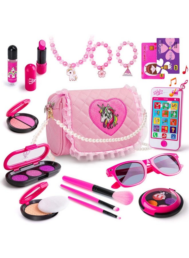 Meland Toys For Girls Toddler Girls Gift Idea For Birthday Christmas, Pretend Makeup Kit For Girls With My First Purse Toy, Makeup For Kids Age 3 6 Year Old For Pretend Play  - Image 1