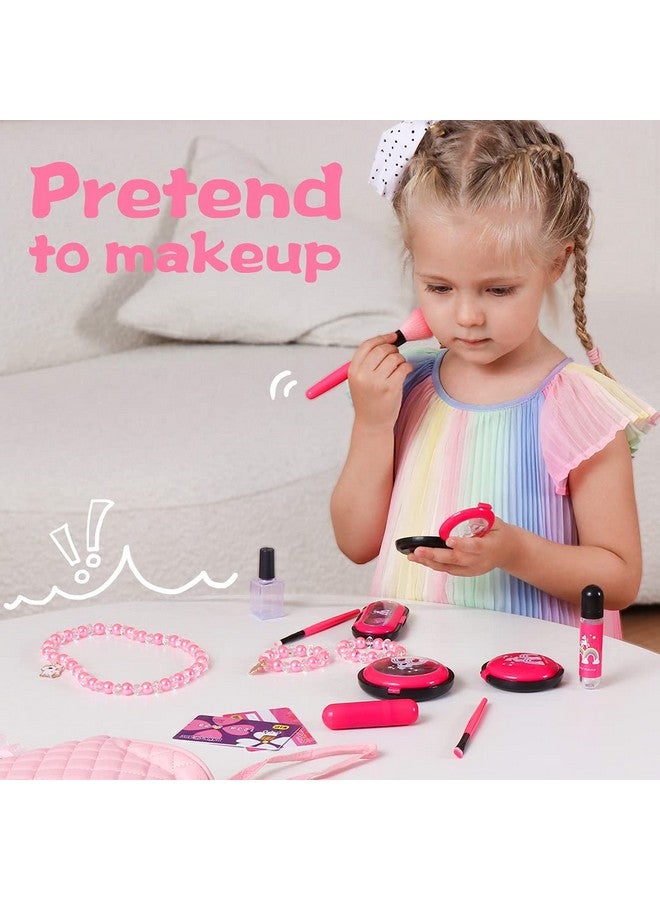 Meland Toys For Girls Toddler Girls Gift Idea For Birthday Christmas, Pretend Makeup Kit For Girls With My First Purse Toy, Makeup For Kids Age 3 6 Year Old For Pretend Play  - Image 2