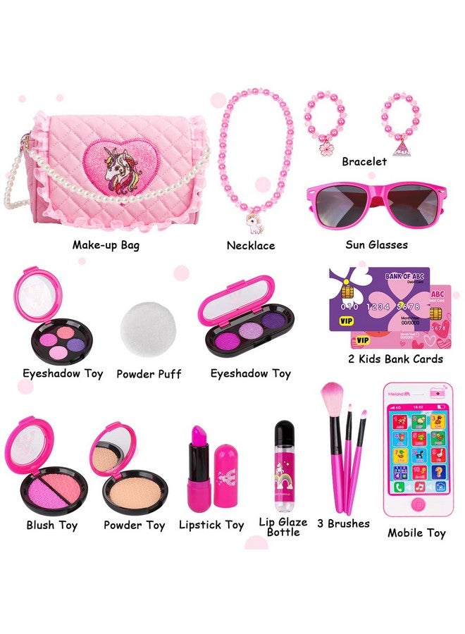 Meland Toys For Girls Toddler Girls Gift Idea For Birthday Christmas, Pretend Makeup Kit For Girls With My First Purse Toy, Makeup For Kids Age 3 6 Year Old For Pretend Play  - Image 3