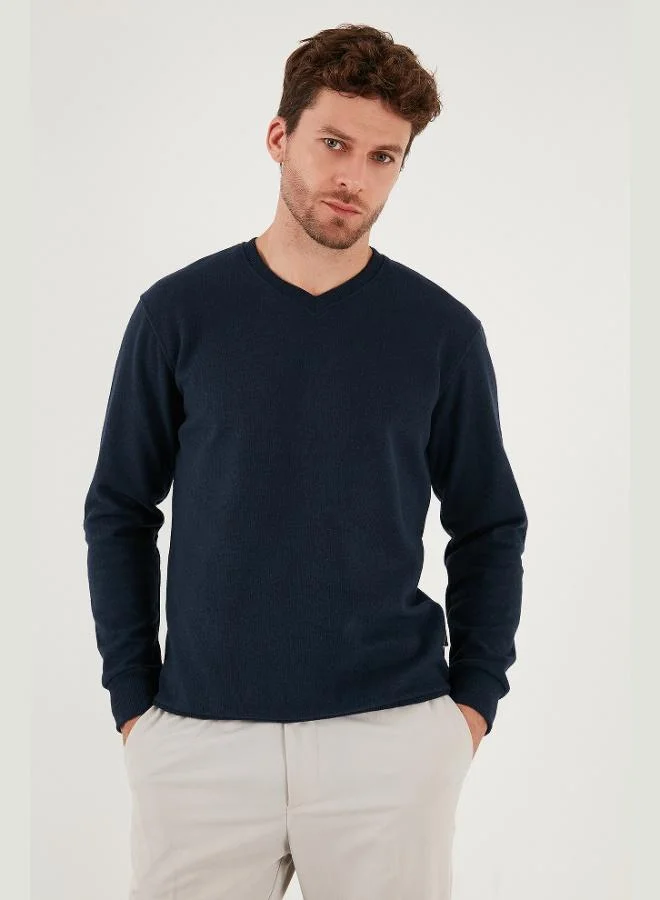 Buratti Cotton Regular Fit V-Neck Sweater Men's SWEATER 456202 V